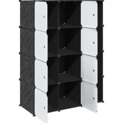 vidaXL - Kast - Zwart - Kunststof