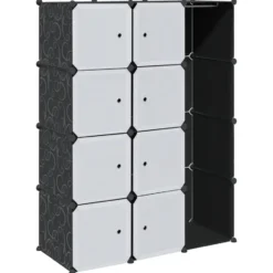 vidaXL - Kast - Zwart - Kunststof
