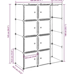 vidaXL - Kast - Zwart - Kunststof