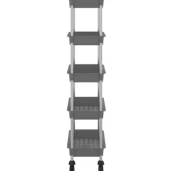 vidaXL - Keukentrolley - Grijs - IJzer