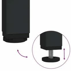 vidaXL - Keukentrolley - Zwart - Bewerkt hout