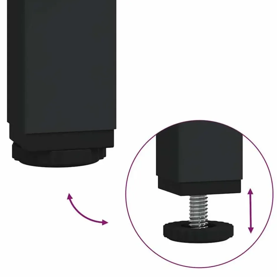 vidaXL - Keukentrolley - Zwart - Bewerkt hout