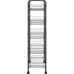 vidaXL - Keukentrolley - Zwart - IJzer - 46 x 26 x 105 cm