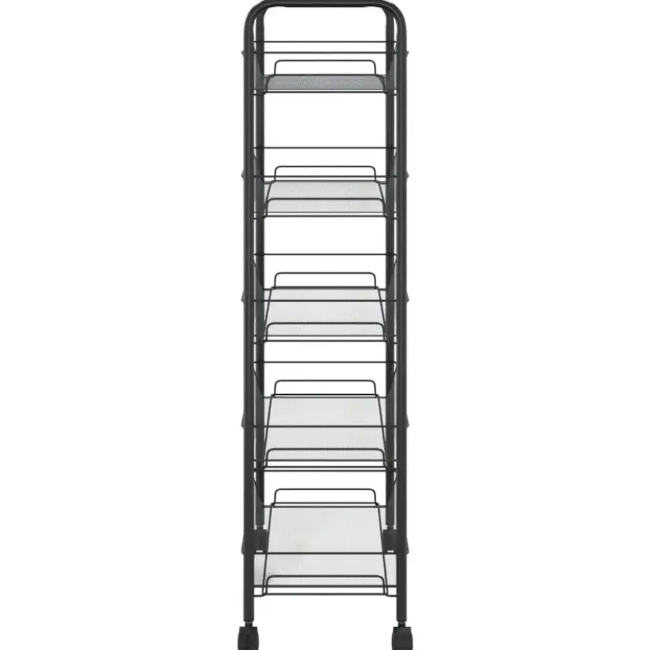 vidaXL - Keukentrolley - Zwart - IJzer - 46 x 26 x 105 cm