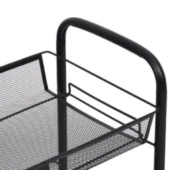 vidaXL - Keukentrolley - Zwart - IJzer - 46 x 26 x 105 cm