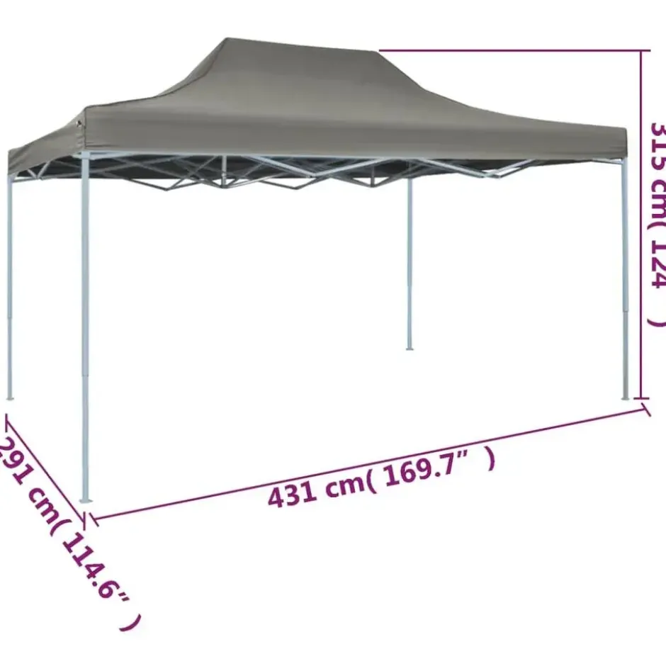 vidaXL - Klaptent - Antraciet - Stof