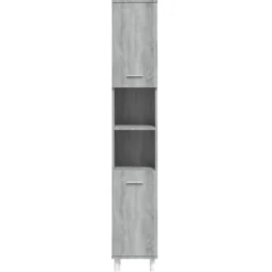 vidaXL - Kolomkast met 2 deuren - Grijs sonoma eiken - Hout - 30x30x179 cm