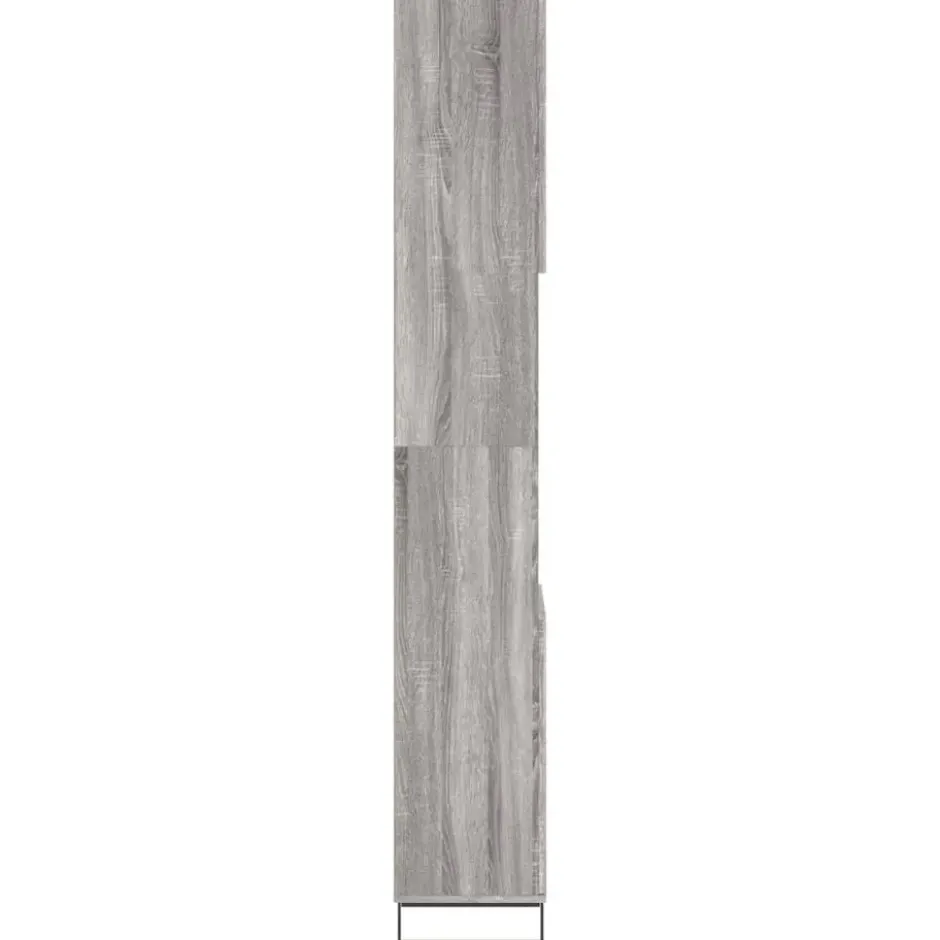vidaXL - Kolomkast met 2 deuren - Grijs sonoma eiken - Hout - 30x30x190 cm