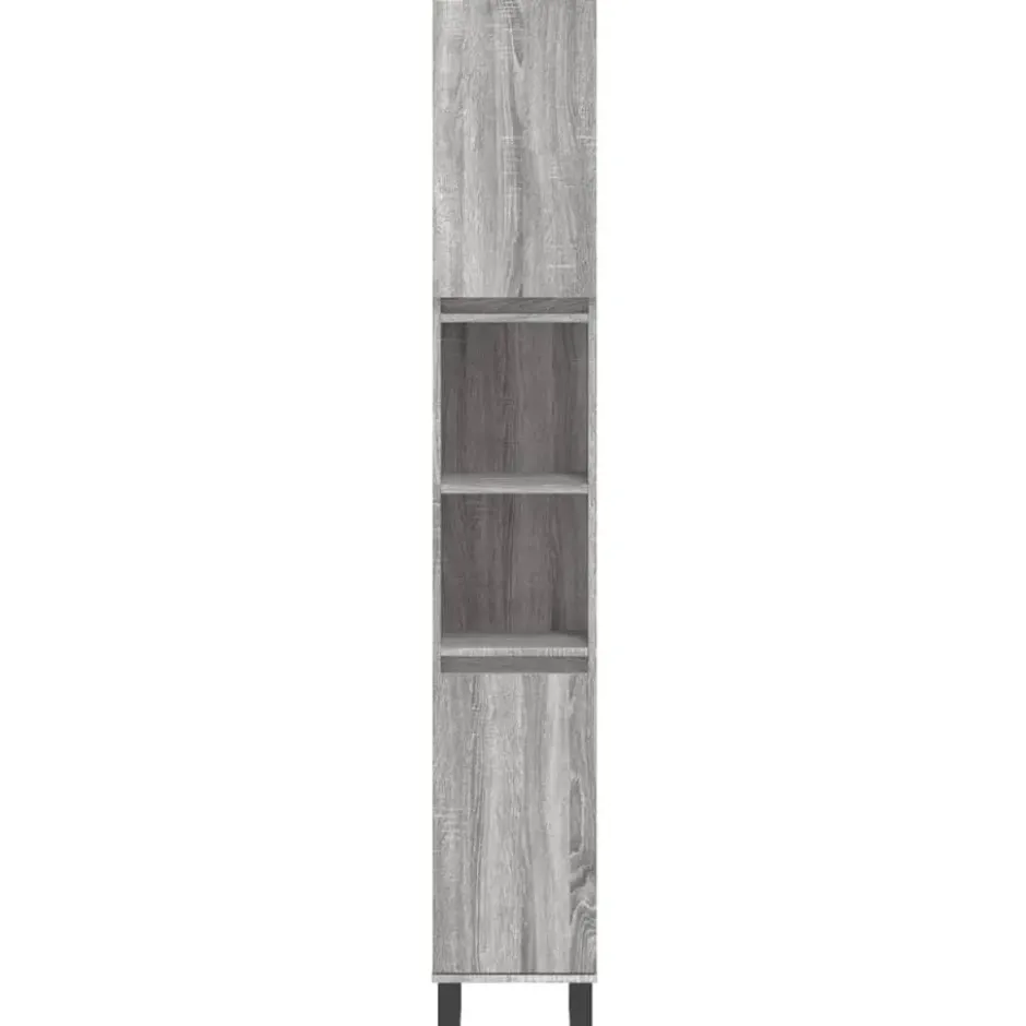 vidaXL - Kolomkast met 2 deuren - Grijs sonoma eiken - Hout - 30x30x190 cm