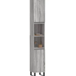 vidaXL - Kolomkast met 2 deuren - Grijs sonoma eiken - Hout - 30x30x190 cm