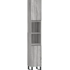 vidaXL - Kolomkast met 2 deuren - Grijs sonoma eiken - Hout - 30x30x190 cm