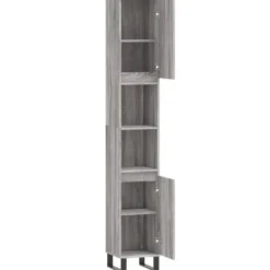 vidaXL - Kolomkast met 2 deuren - Grijs sonoma eiken - Hout - 30x30x190 cm