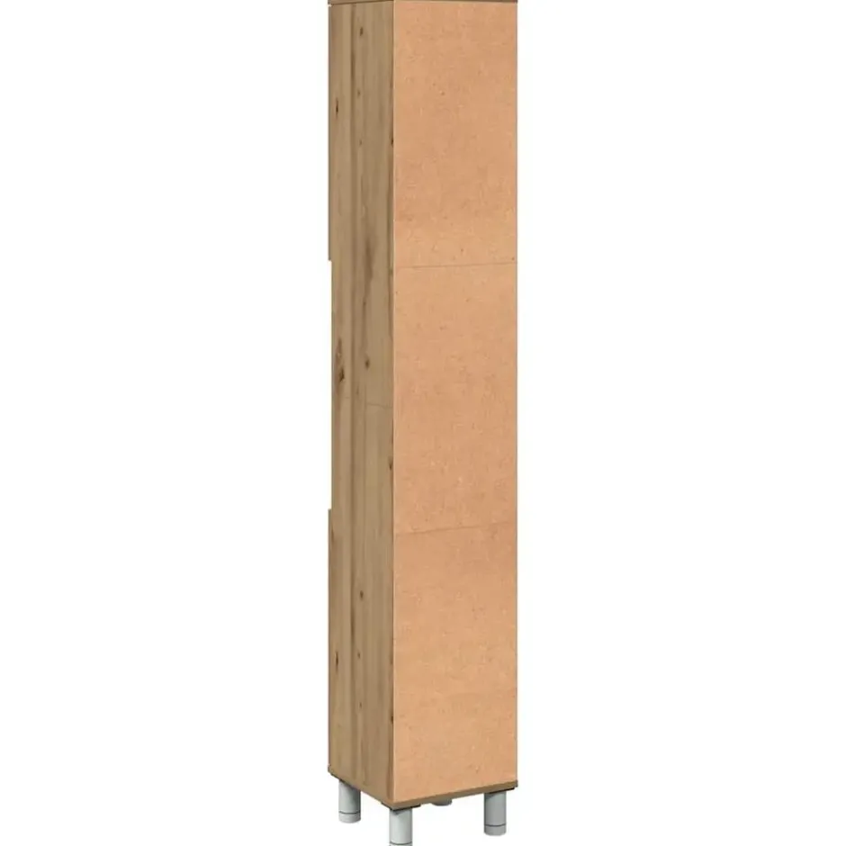 vidaXL - Kolomkast met 2 deuren 2 vakken - Artisan eiken - Hout - 30x30x179 cm