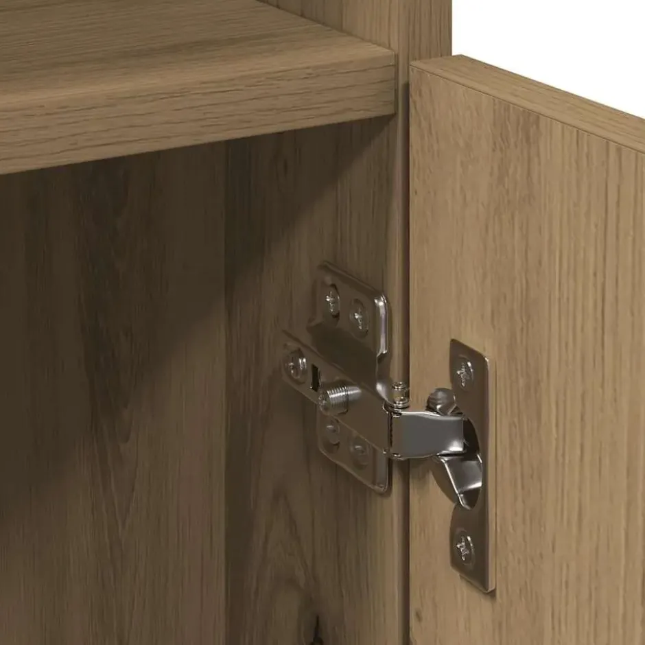 vidaXL - Kolomkast met 2 deuren 2 vakken - Artisan eiken - Hout - 30x30x179 cm