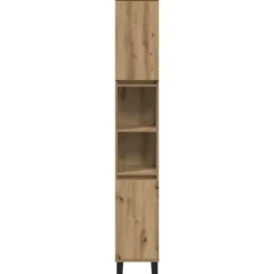 vidaXL - Kolomkast met 2 deuren 2 vakken - Artisan eiken - Hout - 30x30x190 cm