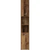 vidaXL - Kolomkast met 2 deuren 2 vakken - Zwart eiken - Hout - 30x30x183.5 cm