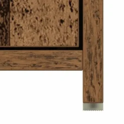 vidaXL - Kolomkast met 2 deuren 2 vakken - Zwart eiken - Hout - 30x30x183.5 cm