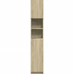 vidaXL - Kolomkast met 2 deuren 2 vakken - Sonoma eiken - Hout - 32x25.5x190 cm