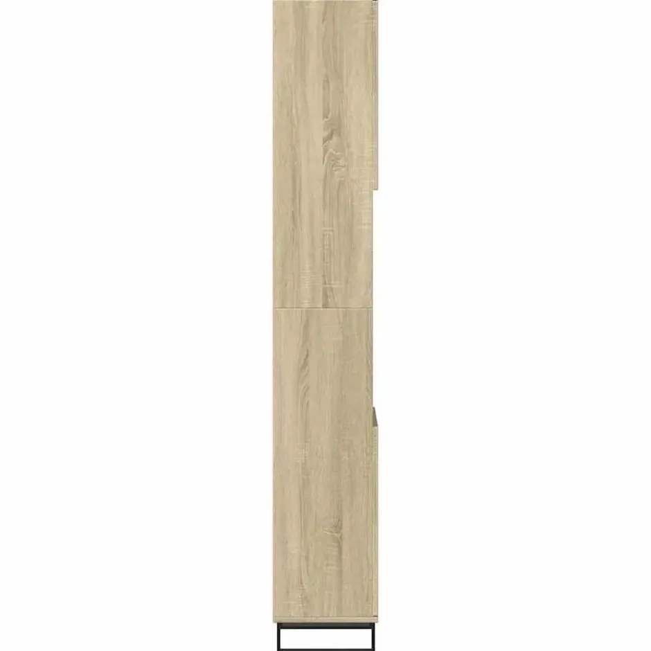 vidaXL - Kolomkast met 2 deuren 2 vakken - Sonoma eiken - Hout - 30x30x190 cm