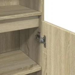 vidaXL - Kolomkast met 2 deuren 2 vakken - Sonoma eiken - Hout - 30x30x190 cm