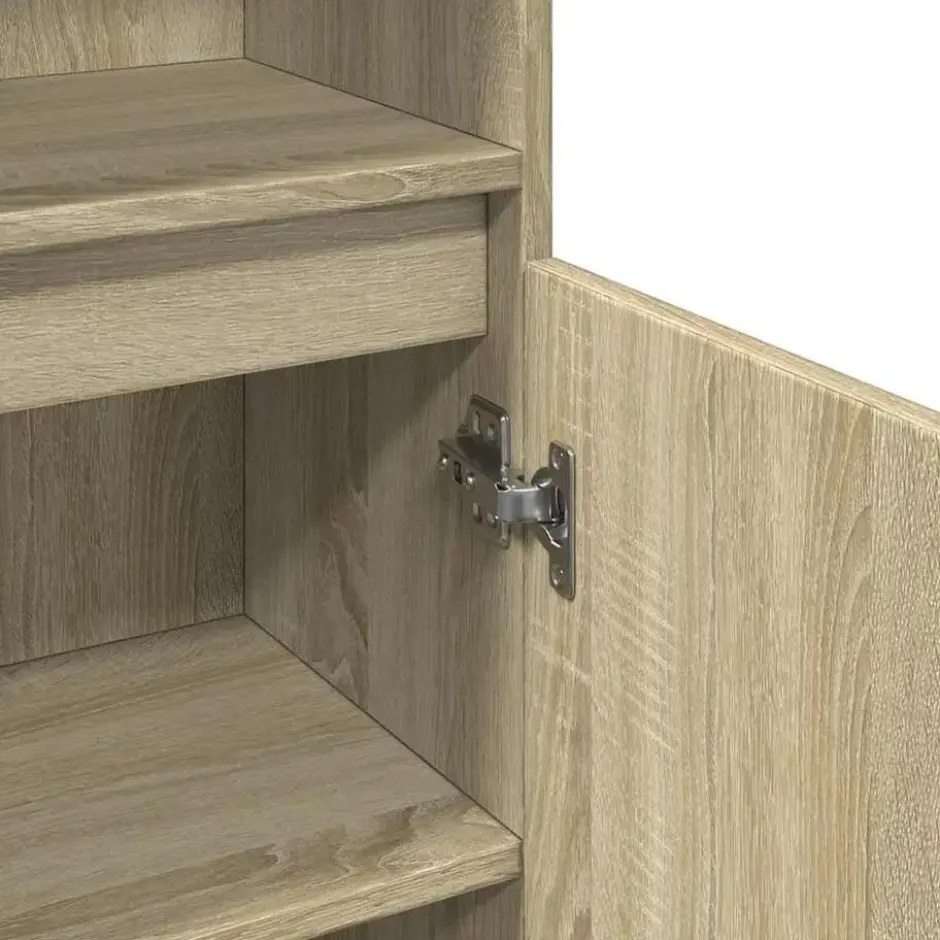 vidaXL - Kolomkast met 2 deuren 2 vakken - Sonoma eiken - Hout - 30x30x190 cm