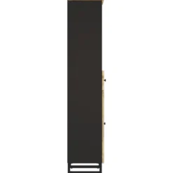 vidaXL - Kolomkast met 1 lade 1 deur 2 vakken - Lichtbruin - Hout - 38x33x160 cm
