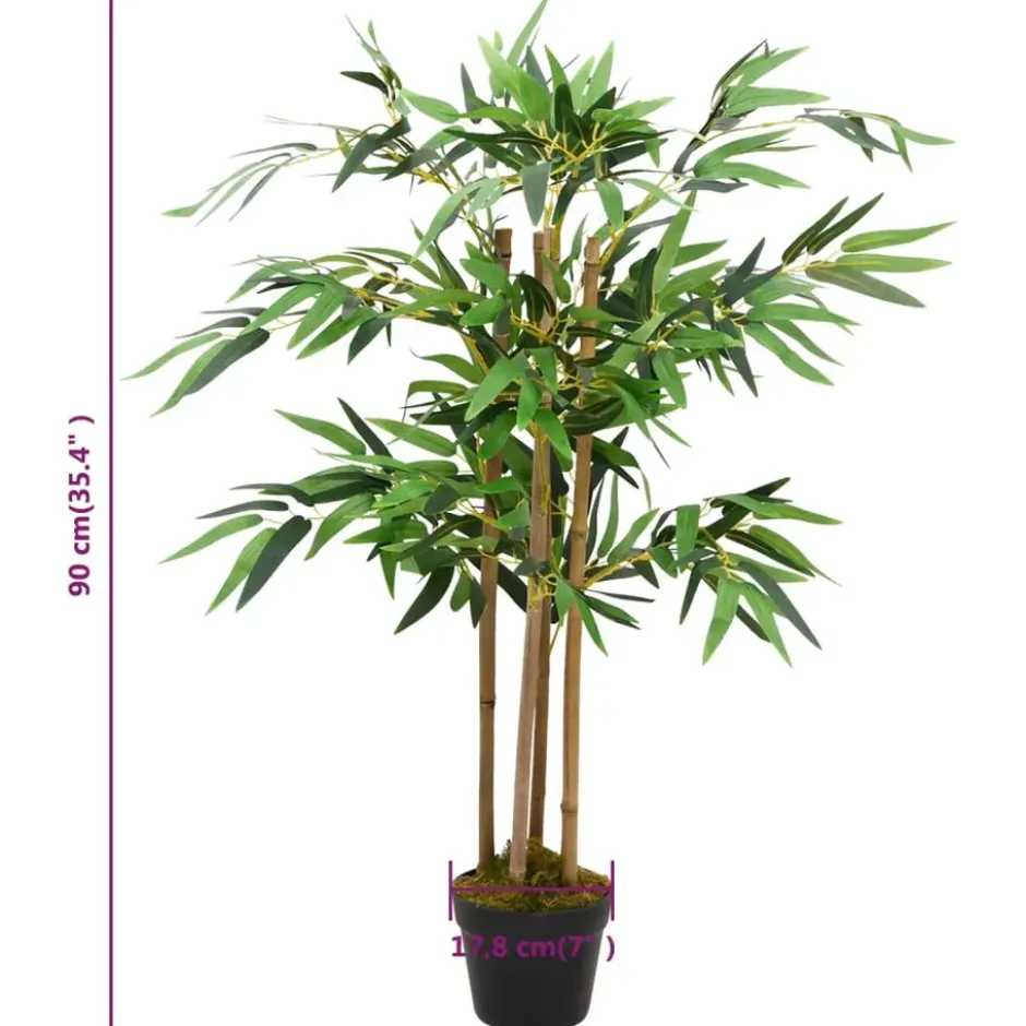 vidaXL - Kunstplant - Groen - Bamboe - 90 cm