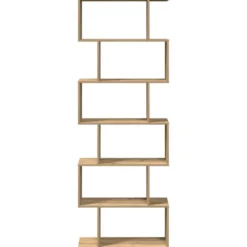 vidaXL - 6-laags Boekenkast voor woonkamers - Artisanaal eiken - 70x24x193 cm