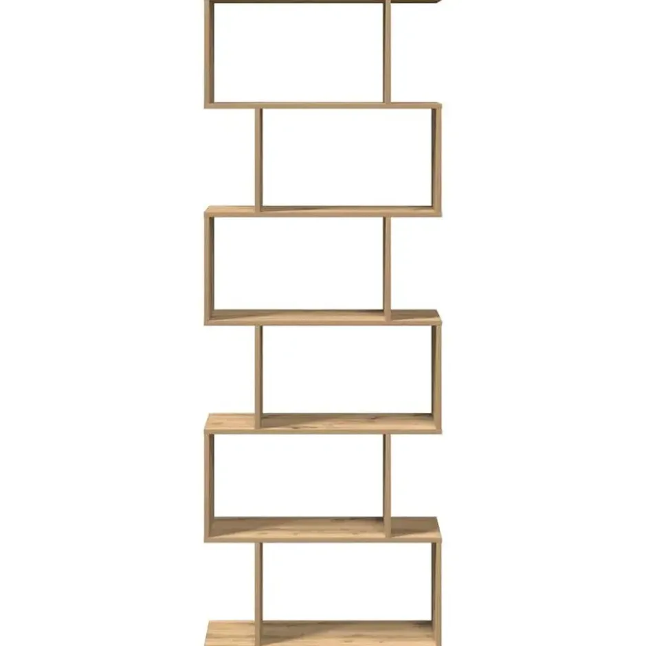 vidaXL - 6-laags Boekenkast voor woonkamers - Artisanaal eiken - 70x24x193 cm