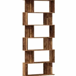 vidaXL - 6-laags Boekenkast voor kantoor - Oud hout - Hout - 80x24x192 cm