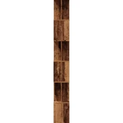 vidaXL - 6-laags Boekenkast voor kantoor - Oud hout - Hout - 80x24x192 cm