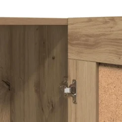 vidaXL - 2-laags Dressoir met 2 deuren - Artisanaal eiken - 82.5x30.5x80 cm