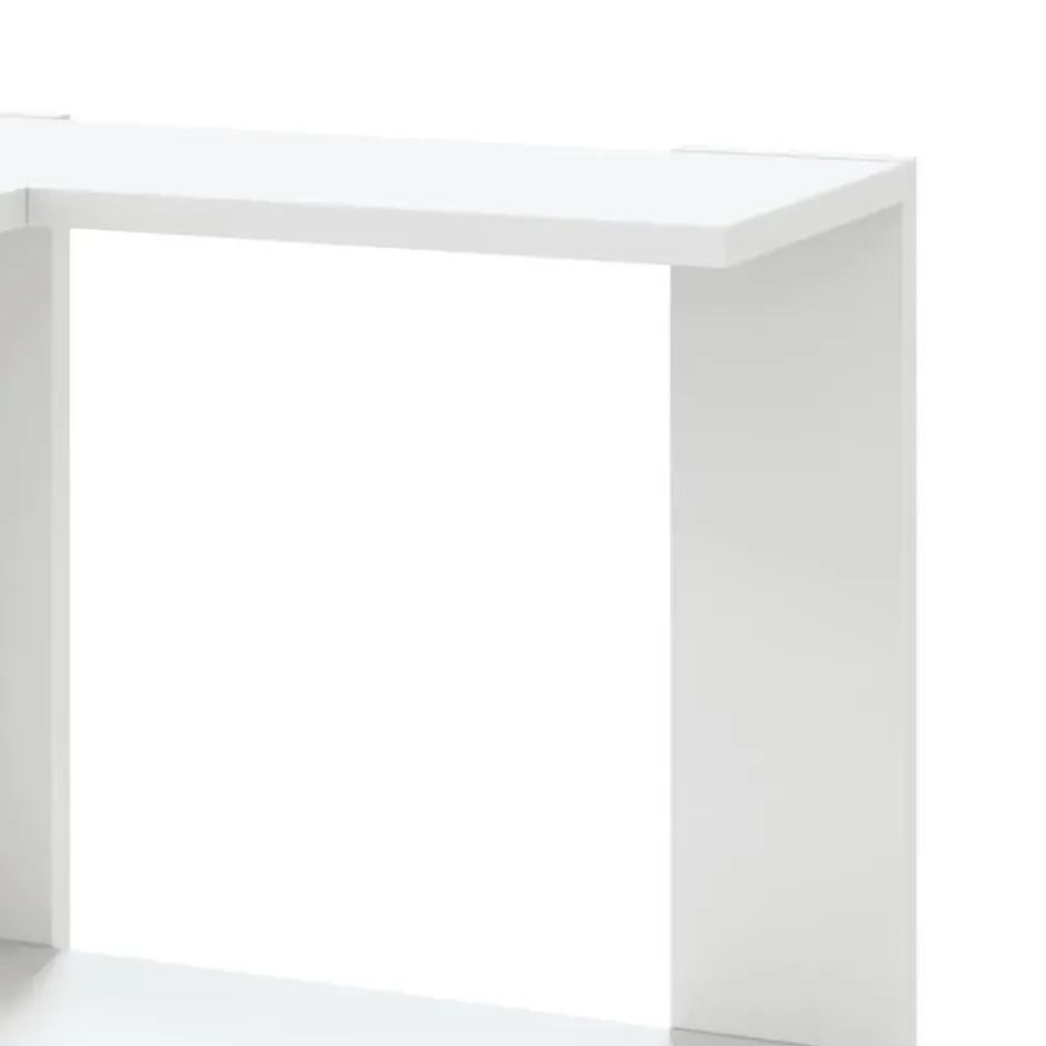 vidaXL - 5-laags Hoekboekenkast - Wit - Bewerkt hout - 50x50x179 cm