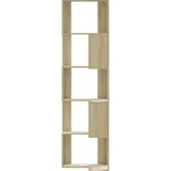 vidaXL - 5-laags Hoekboekenkast - Sonoma eiken - Bewerkt hout - 50x50x179 cm