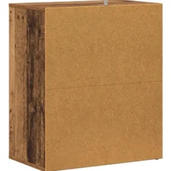 vidaXL - 5-laags Schoenenkast met 2 deuren 10 paar - Oud hout - 60x35x70 cm