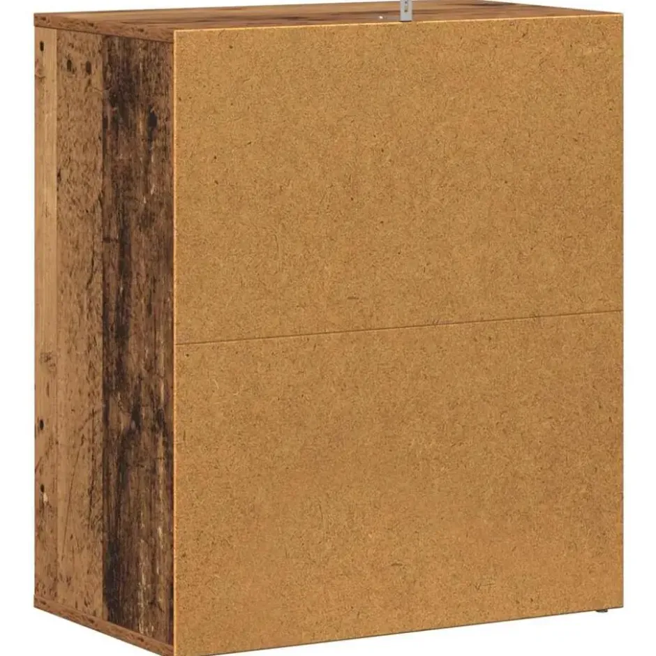 vidaXL - 5-laags Schoenenkast met 2 deuren 10 paar - Oud hout - 60x35x70 cm