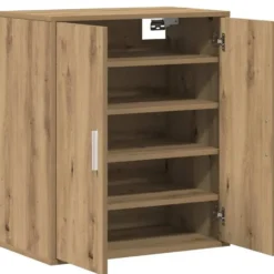 vidaXL - 5-laags Schoenenkast met 2 deuren 10 paar Artisana eiken - 60x35x70 cm