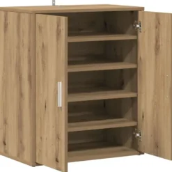 vidaXL - 5-laags Schoenenkast met 2 deuren 10 paar Artisana eiken - 60x35x70 cm