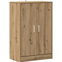 vidaXL - 6-laags Schoenenkast met 2 deuren 12 paar Artisana eiken - 60x35x92 cm