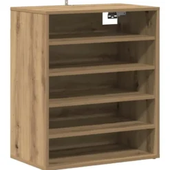 vidaXL - 5-laags Schoenenkast 10 paar - Artisana eiken - 60x35x70 cm