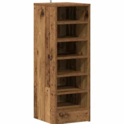 vidaXL - 6-laags Schoenenkast 6 paar - Oud hout - 35x35x92 cm