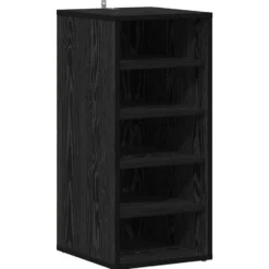vidaXL - 5-laags Schoenenkast voor de hal 5 paar - Zwart eiken - 32x35x70 cm