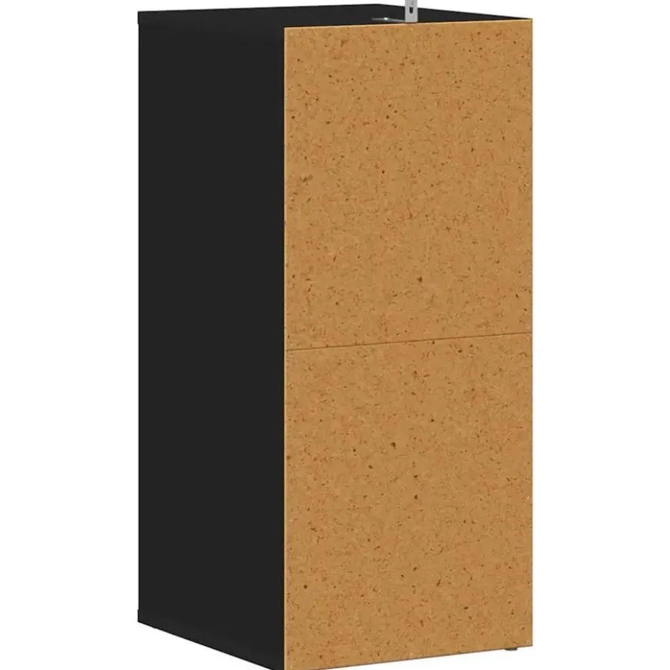 vidaXL - 5-laags Wandschoenenkast 5 paar - Zwart - Bewerkt hout - 31.5x35x70 cm