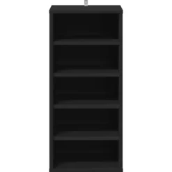 vidaXL - 5-laags Wandschoenenkast 5 paar - Zwart - Bewerkt hout - 31.5x35x70 cm