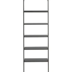 vidaXL - Ladderrek - Zwart - Bewerkt hout