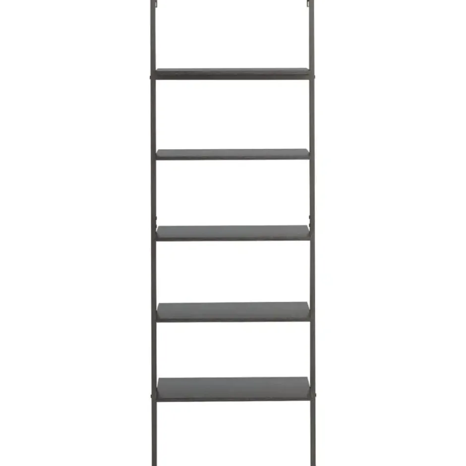 vidaXL - Ladderrek - Zwart - Bewerkt hout