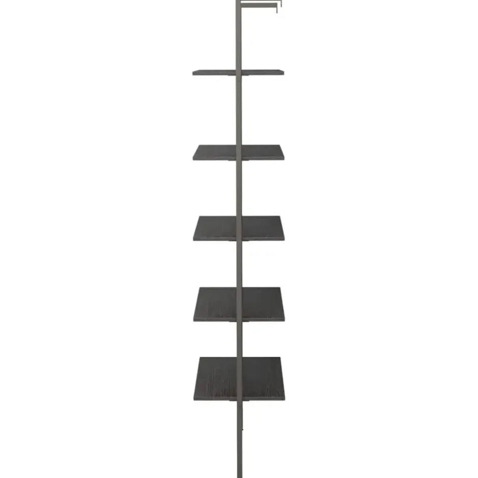 vidaXL - Ladderrek - Zwart - Bewerkt hout