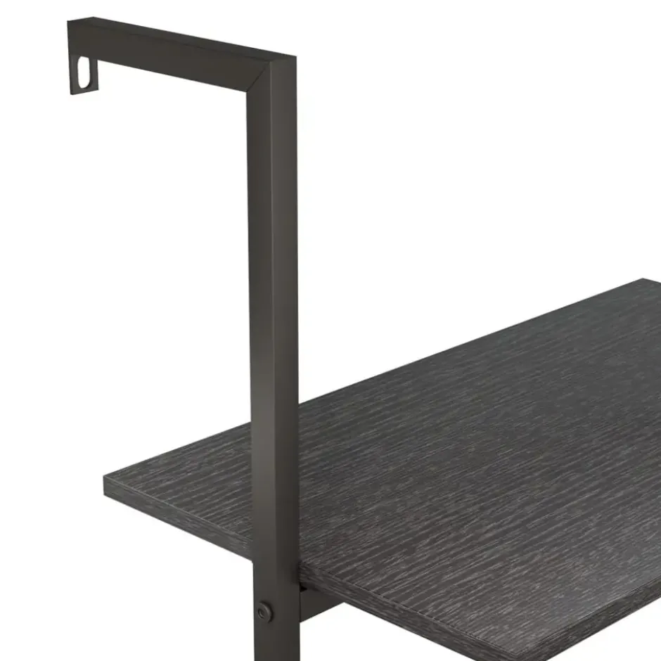 vidaXL - Ladderrek - Zwart - Bewerkt hout