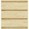 vidaXL - Ladekast met 3 lades - Naturel - Massief grenenhout - 60x36x64 cm