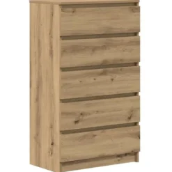 vidaXL - Ladekast 60x36x103 cm bewerkt hout artisanaal eikenkleur